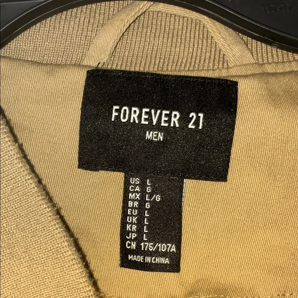 Forever 21 Bomber Jacket with White Zip - Picture 2 of 5